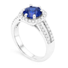 Natural Sapphire Ring 2.50ct - White Gold 14K