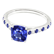 Natural Sapphire Ring 2.50ct - White Gold 14K