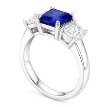 Natural Sapphire Ring 2.50ct - White Gold 14K