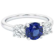 Natural Sapphire Ring 2.50ct - White Gold 14K