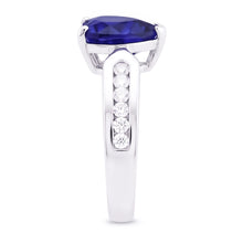 Natural Sapphire Ring 2.50ct - White Gold 14K