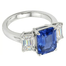 Natural Sapphire Ring 2.50ct - White Gold 14K