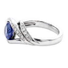 Natural Sapphire Ring 2.50ct - White Gold 14K