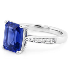 Natural Sapphire Ring 2.50ct - White Gold 14K