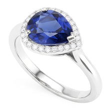 Natural Sapphire Ring 2.50ct - White Gold 14K
