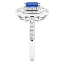 Natural Sapphire Ring 2.50ct - White Gold 14K