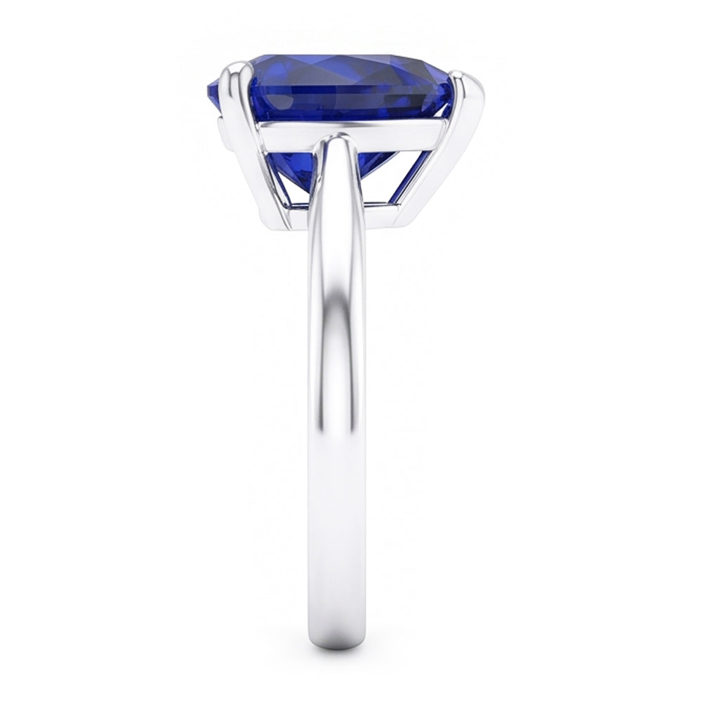Natural Sapphire Ring 2.50ct - White Gold 14K