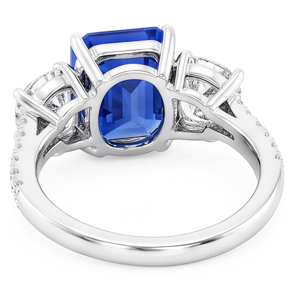 Natural Sapphire Ring 2.50ct - White Gold 14K