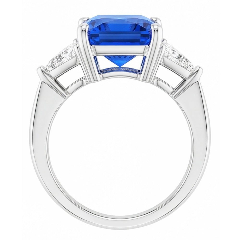 Natural Sapphire Ring 2.50ct - White Gold 14K