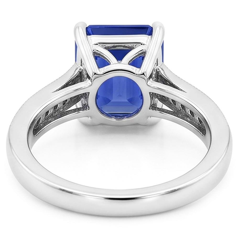 Natural Sapphire Ring 2.50ct - White Gold 14K