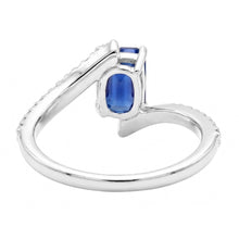 Natural Sapphire Ring 2.50ct - White Gold 14K