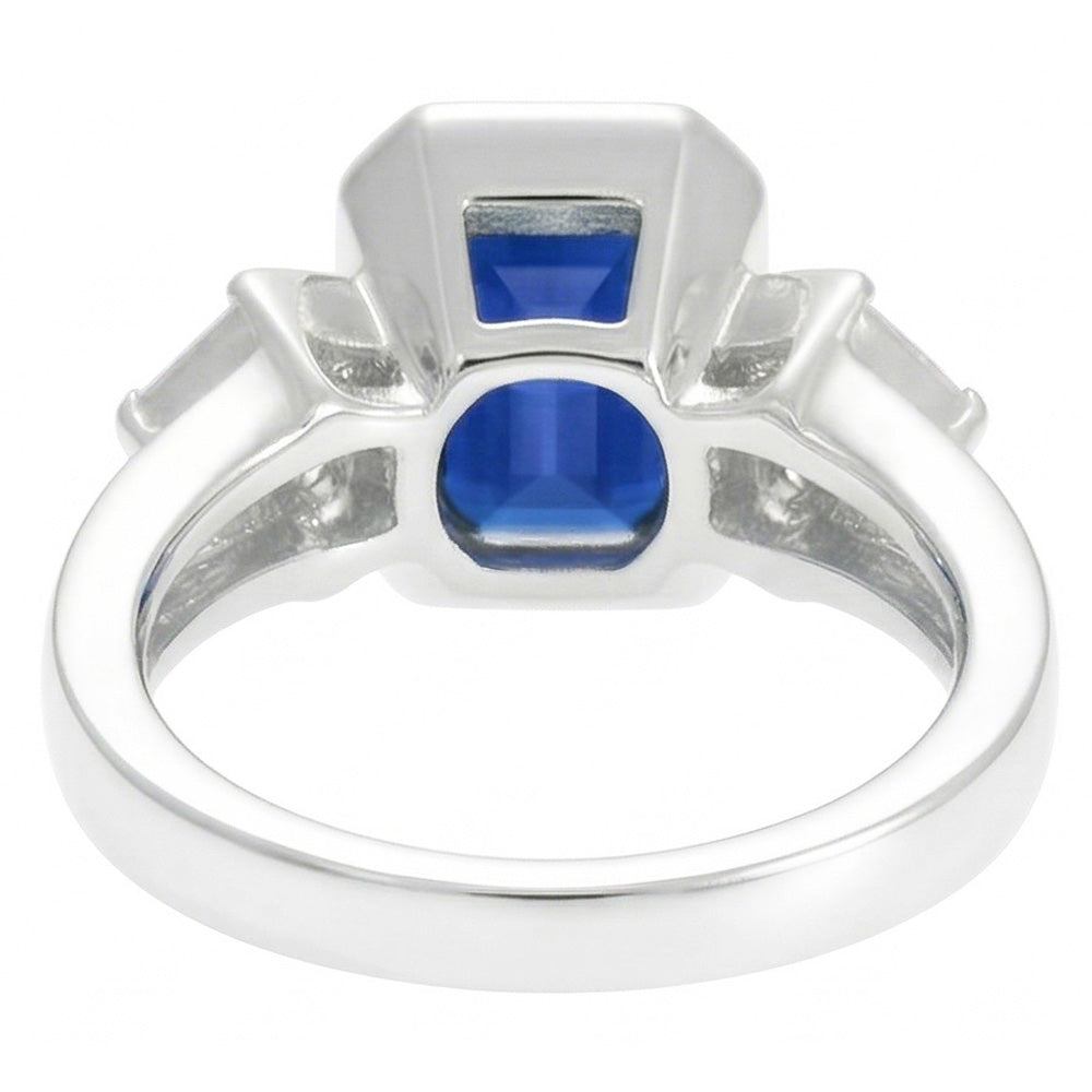 Natural Sapphire Ring 2.50ct - White Gold 14K