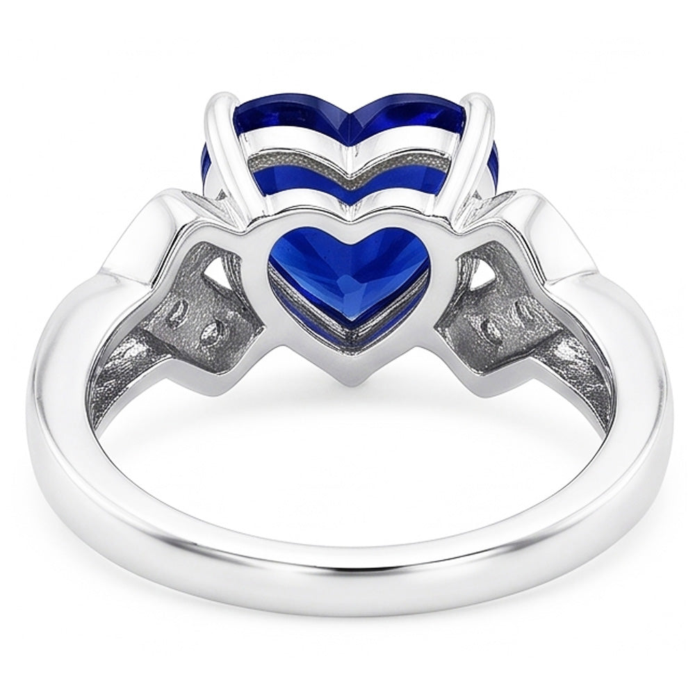 Natural Sapphire Ring 2.50ct - White Gold 14K