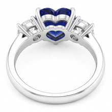Natural Sapphire Ring 2.50ct - White Gold 14K