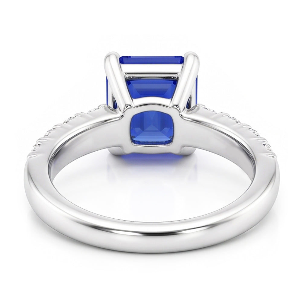 Natural Sapphire Ring 2.50ct - White Gold 14K