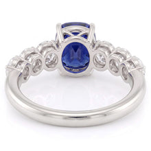 Natural Sapphire Ring 2.50ct - White Gold 14K