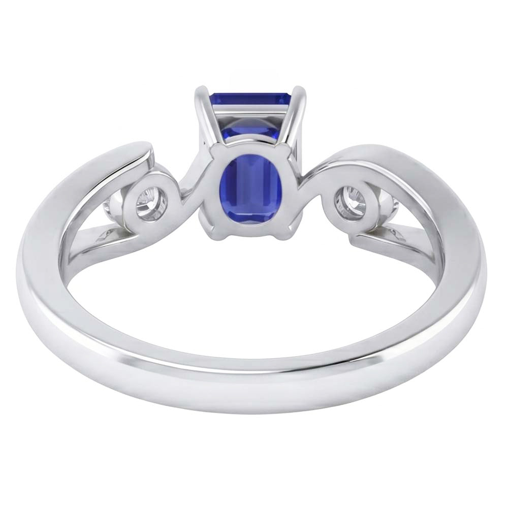 Natural Sapphire Ring 2.50ct - White Gold 14K