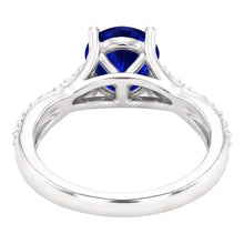 Natural Sapphire Ring 2.50ct - White Gold 14K
