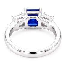 Natural Sapphire Ring 2.50ct - White Gold 14K