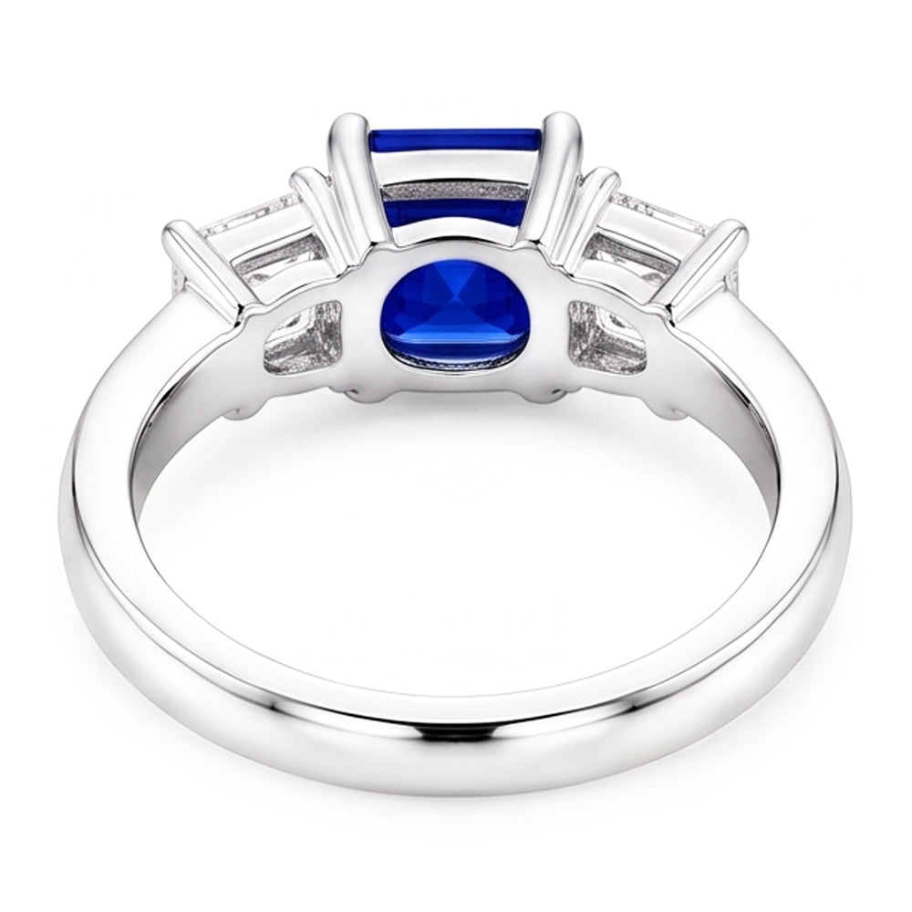 Natural Sapphire Ring 2.50ct - White Gold 14K