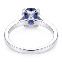 Natural Sapphire Ring 2.50ct - White Gold 14K