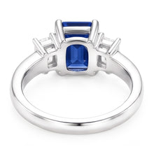 Natural Sapphire Ring 2.50ct - White Gold 14K