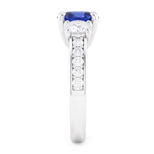 Natural Sapphire Ring 2.50ct - White Gold 14K
