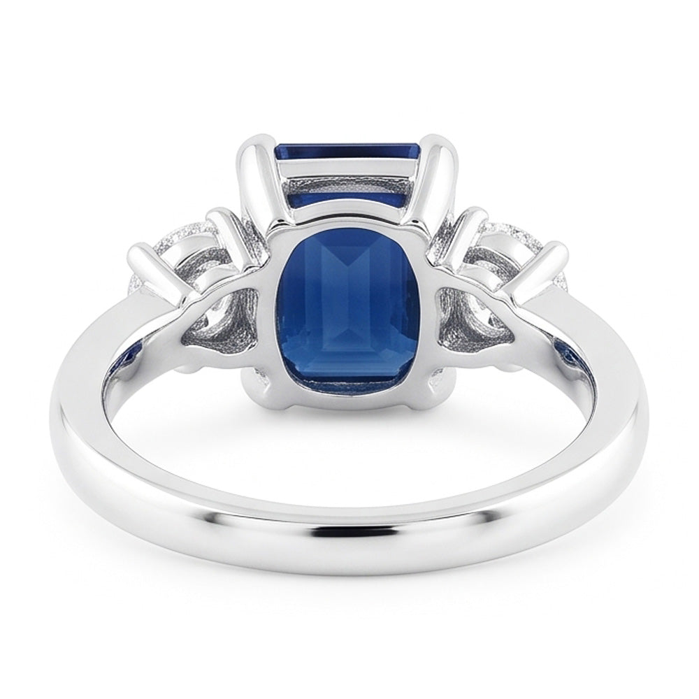 Natural Sapphire Ring 2.50ct - White Gold 14K