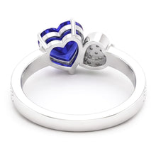 Natural Sapphire Ring 2.50ct - White Gold 14K