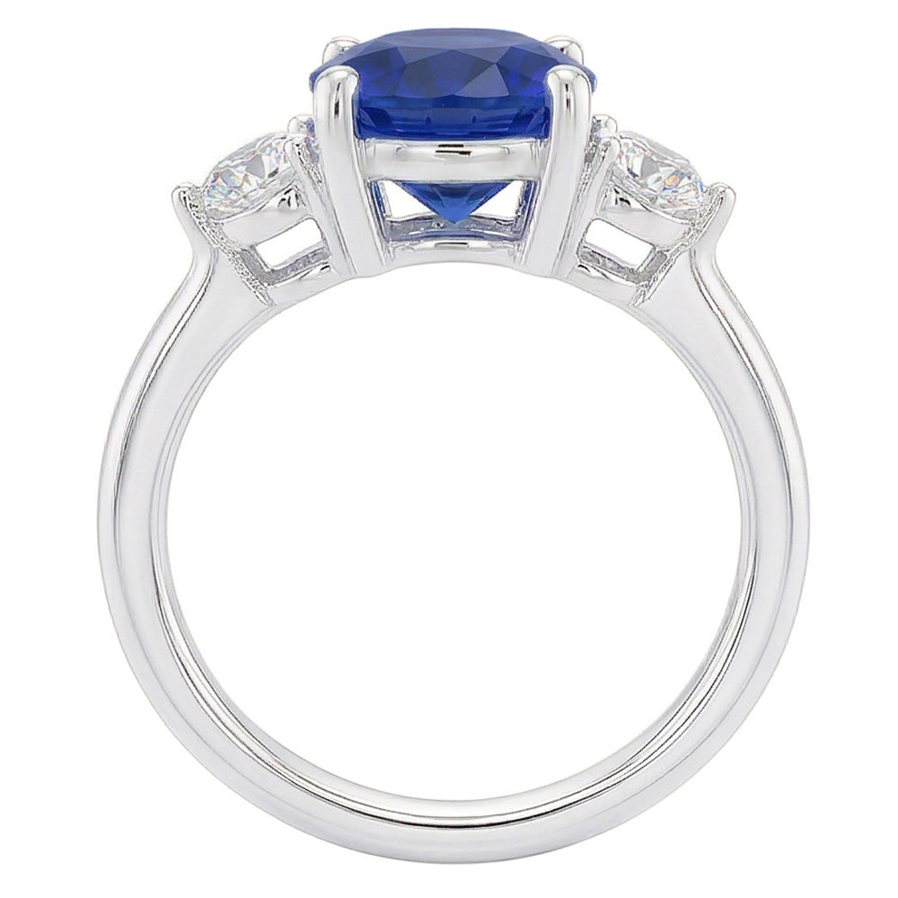 Natural Sapphire Ring 2.50ct - White Gold 14K