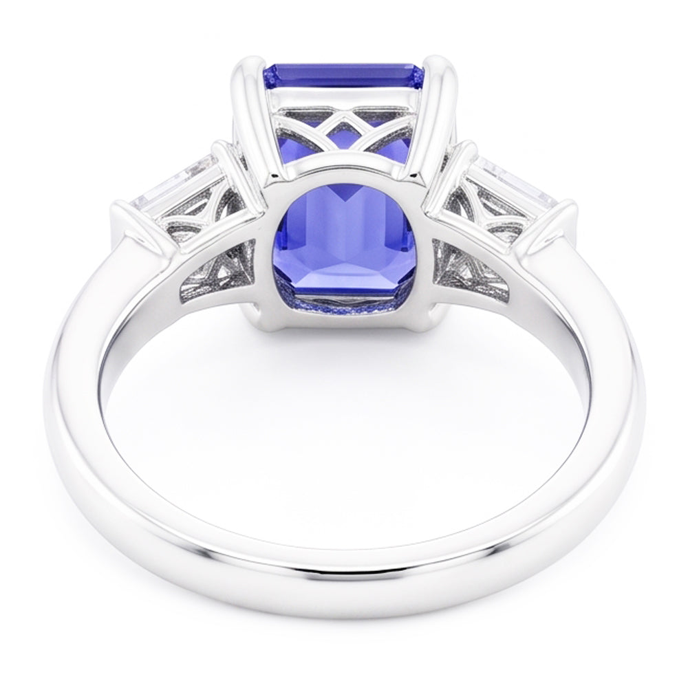 Natural Sapphire Ring 2.50ct - White Gold 14K