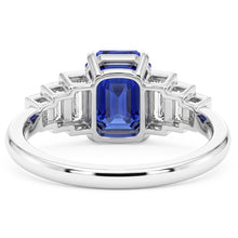 Natural Sapphire Ring 2.50ct - White Gold 14K