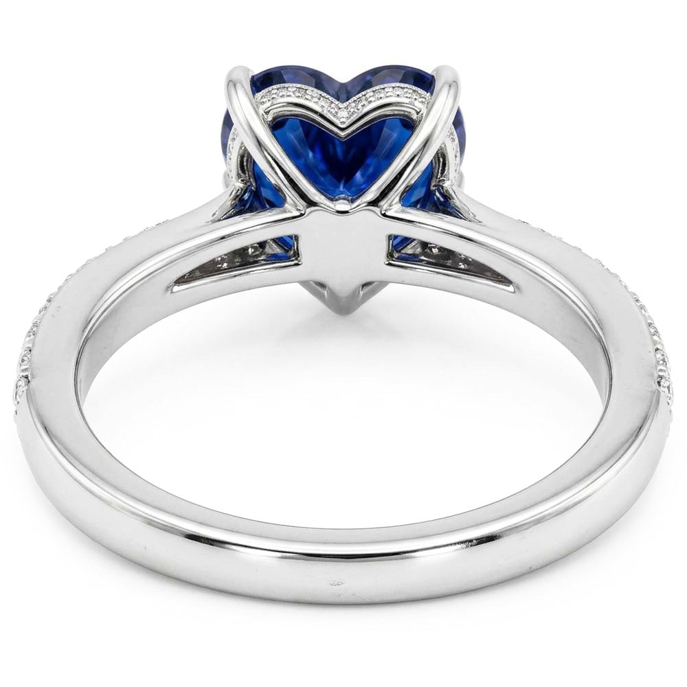 Natural Sapphire Ring 2.50ct - White Gold 14K