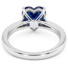 Natural Sapphire Ring 2.50ct - White Gold 14K