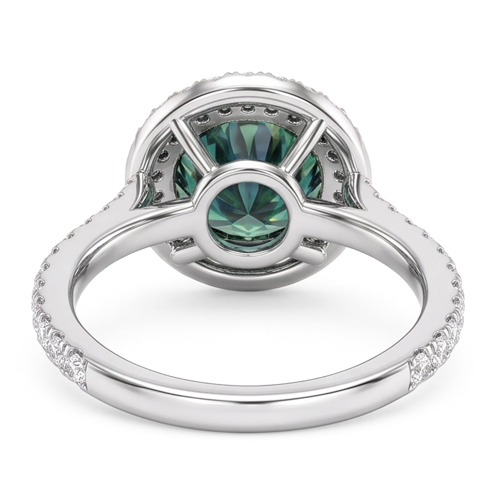 Natural Sapphire Ring 2.50ct - White Gold 14K