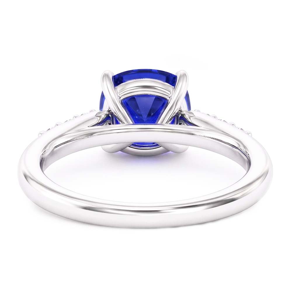 Natural Sapphire Ring 2.50ct - White Gold 14K