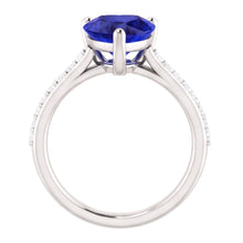 Natural Sapphire Ring 2.50ct - White Gold 14K