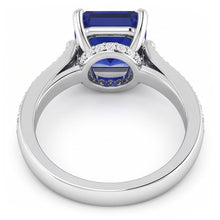 Natural Sapphire Ring 2.50ct - White Gold 14K