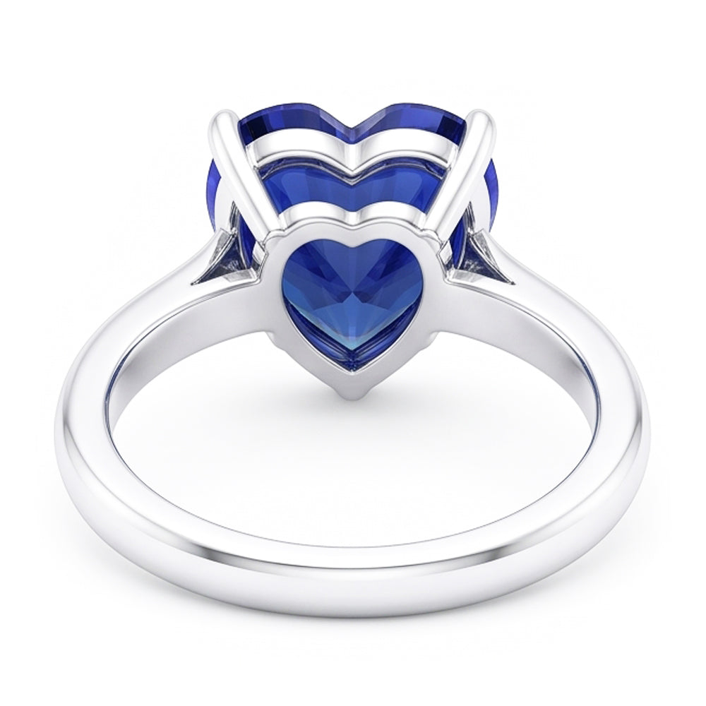 Natural Sapphire Ring 2.50ct - White Gold 14K