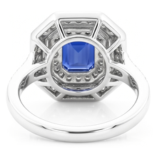 Natural Sapphire Ring 2.50ct - White Gold 14K