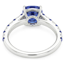 Natural Sapphire Ring 2.50ct - White Gold 14K