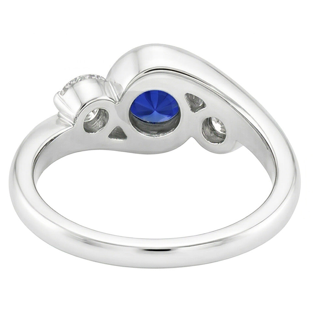 Natural Sapphire Ring 2.50ct - White Gold 14K