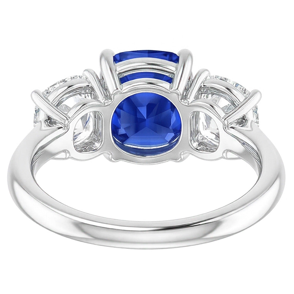 Natural Sapphire Ring 2.50ct - White Gold 14K
