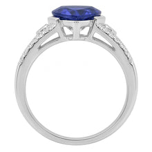 Natural Sapphire Ring 2.50ct - White Gold 14K