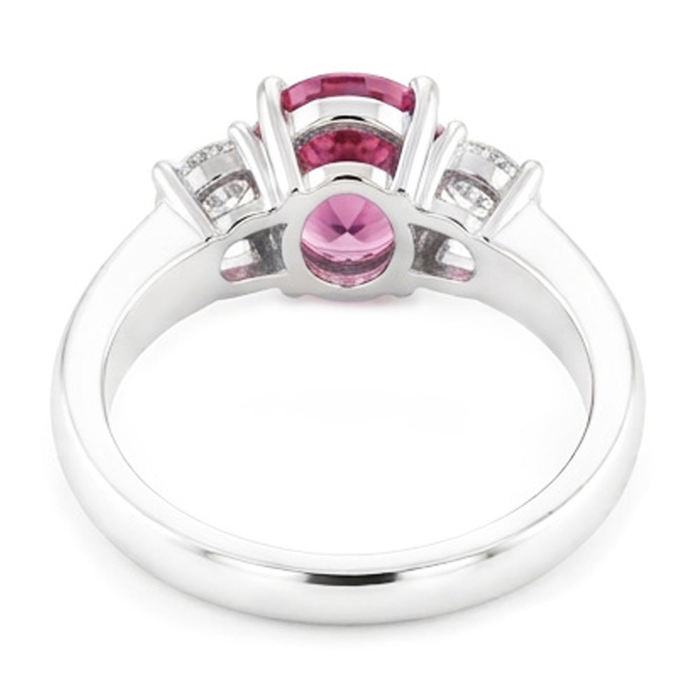 Natural Sapphire Ring 2.50ct - White Gold 14K