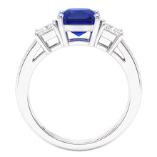 Natural Sapphire Ring 2.50ct - White Gold 14K