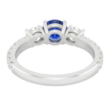 Natural Sapphire Ring 2.50ct - White Gold 14K