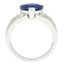 Natural Sapphire Ring 2.50ct - White Gold 14K