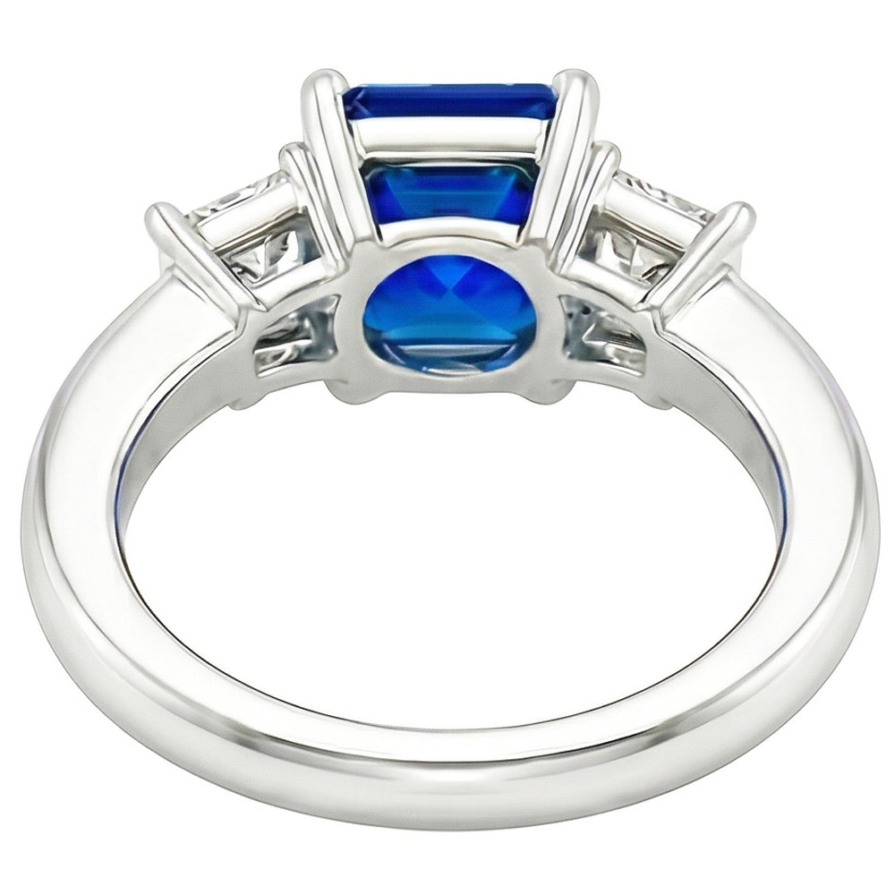 Natural Sapphire Ring 2.50ct - White Gold 14K