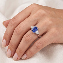Natural Sapphire Ring 2.50ct - White Gold 14K